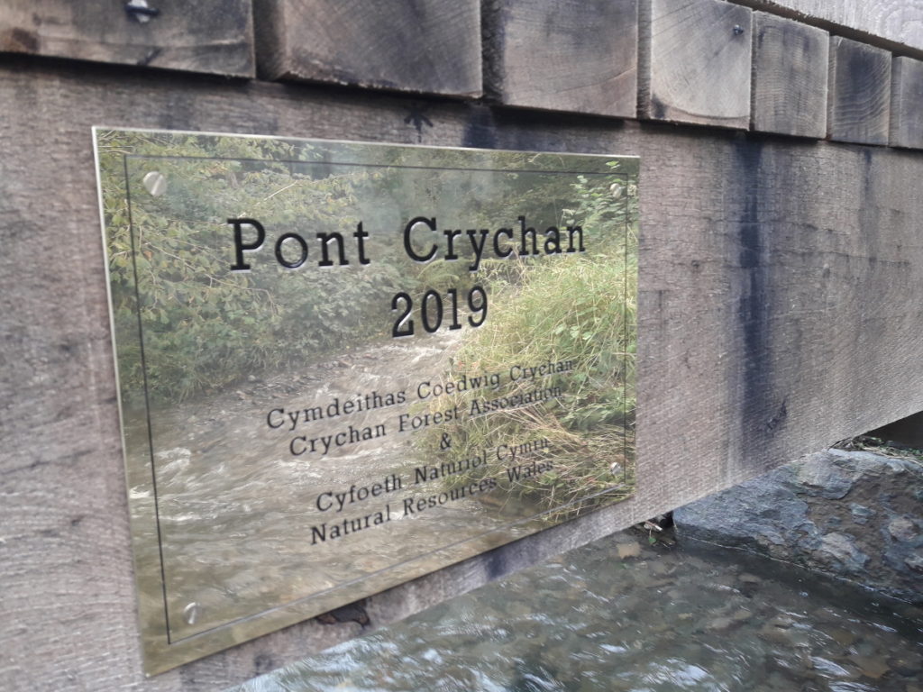Pont Crychan plaque